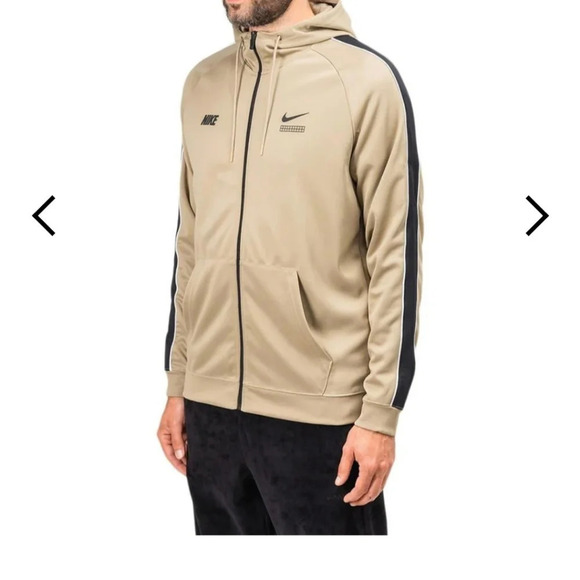 Nike Other - Nike DNA PKA full zip khaki / black hooded large jacket